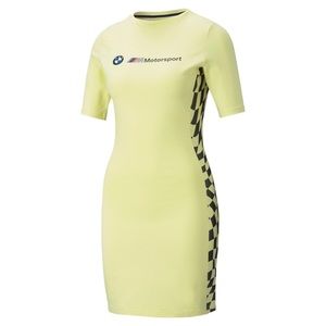 Puma BMW Logo Motorsport Yellow Shirt Dress NWOT